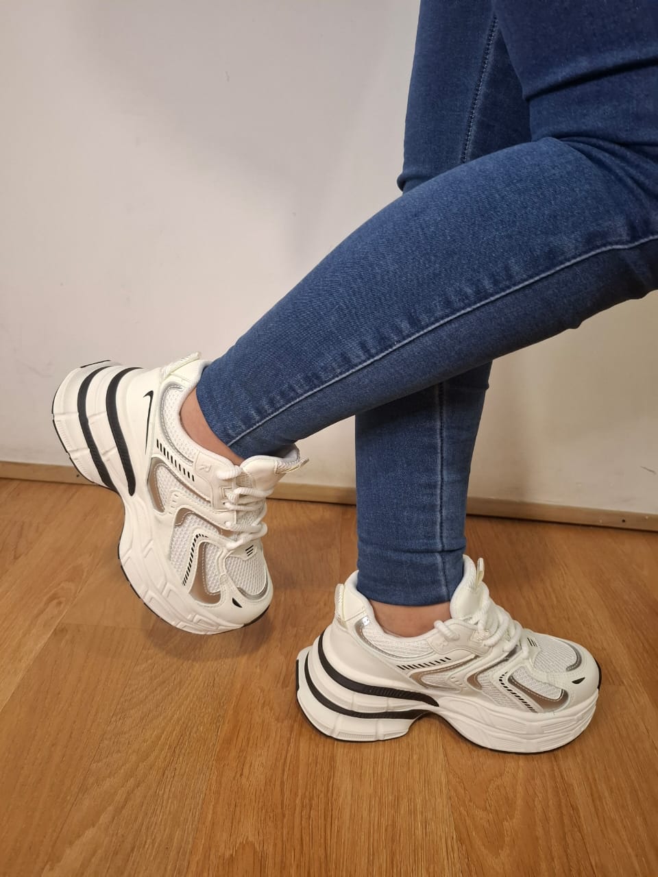 Zapatilla Mujer Perla Titanio