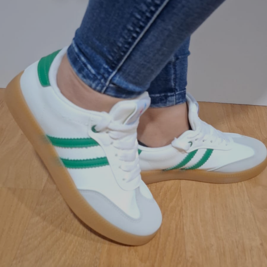 Zapatillas Mujer Samba White/Green