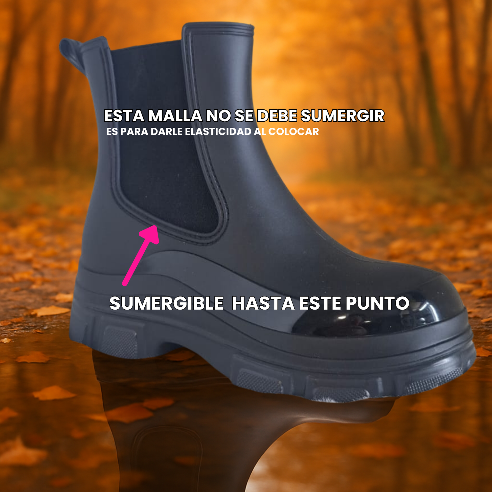 Compra tu botín de agua online con Vime Moda®. Envíos rápidos y seguros a todo Chile.

