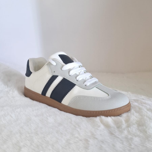 Zapatillas de mujer estilo samba blancas  urbana Vime Moda Chile