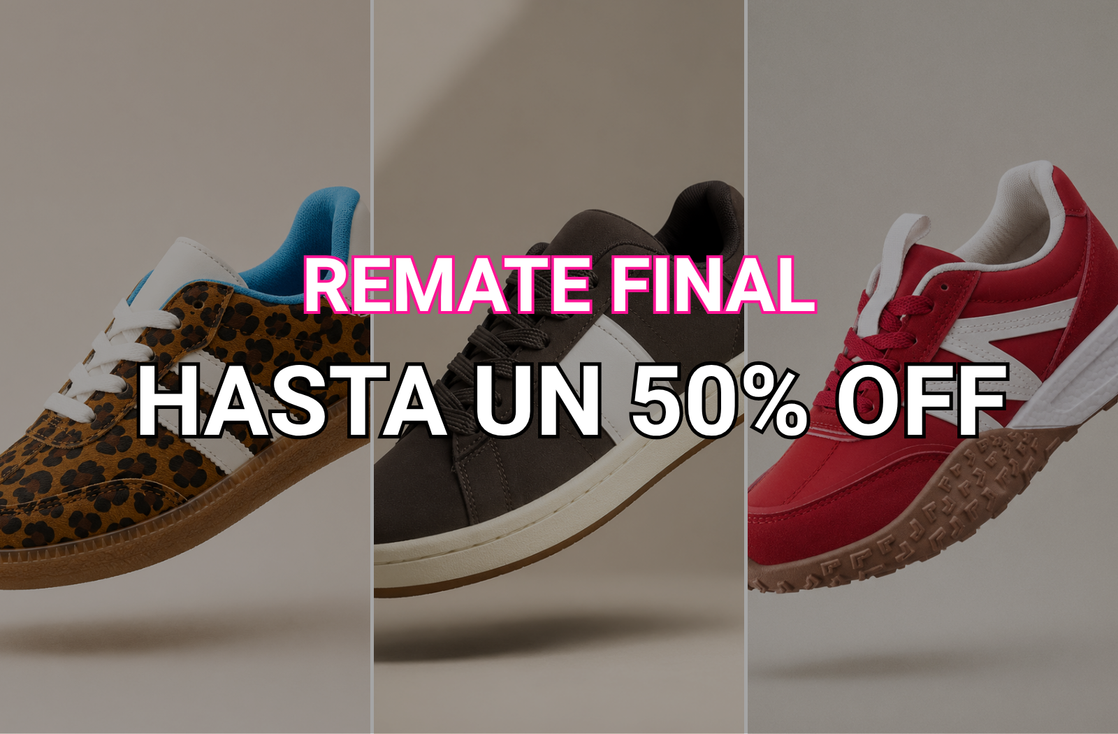 banner de remate final pares de zapatillas 2026
