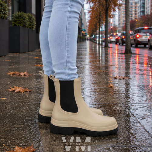 Botín de Agua Mujer Beige