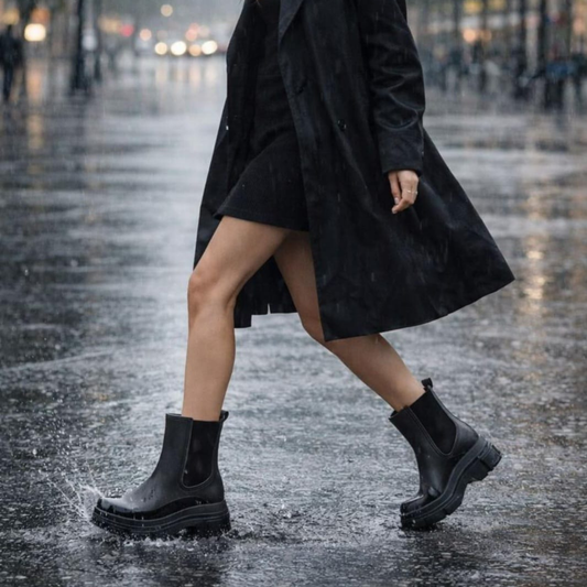 Botín impermeable mujer lluvia vime moda chile