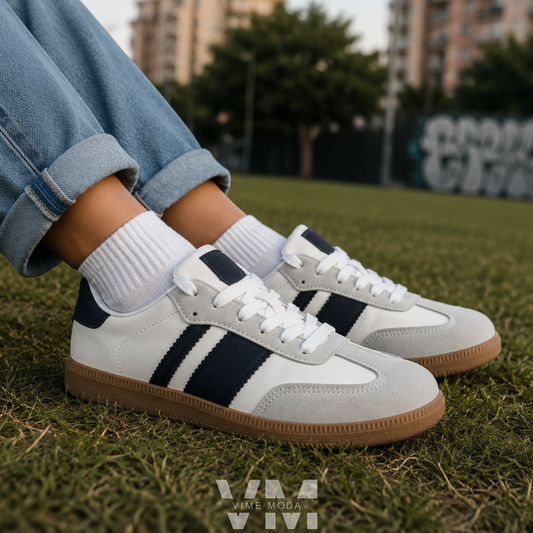 Zapatilla Mujer Urban Classic White Black