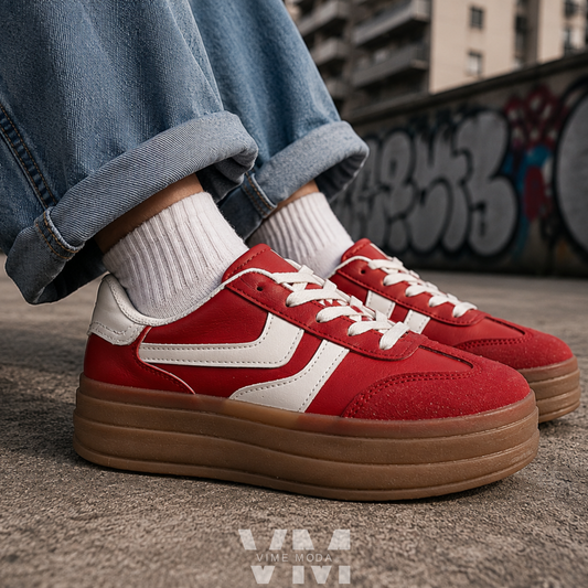 Zapatilla Mujer Pasión Roja Urban