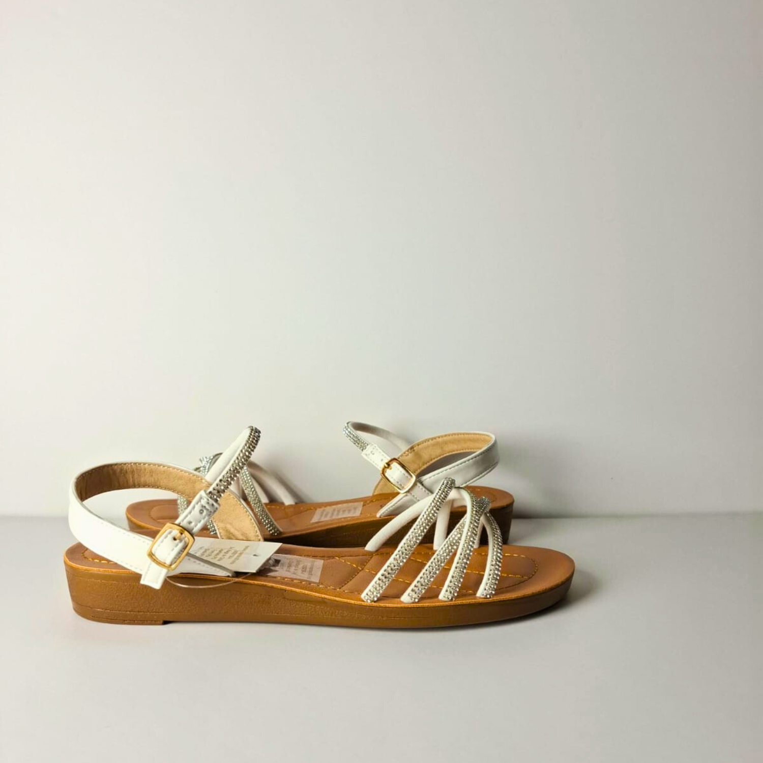 Sandalia Perla Glam con correas brillantes para mujer - Vime Moda chile