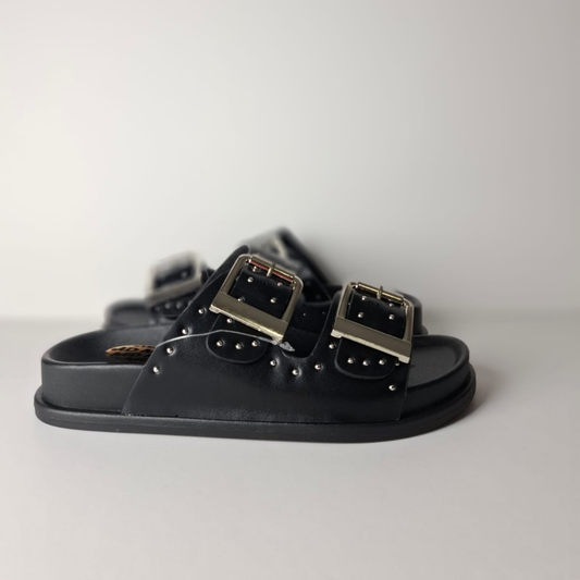 sandalias mujer negras con tacas en chile  vime moda 