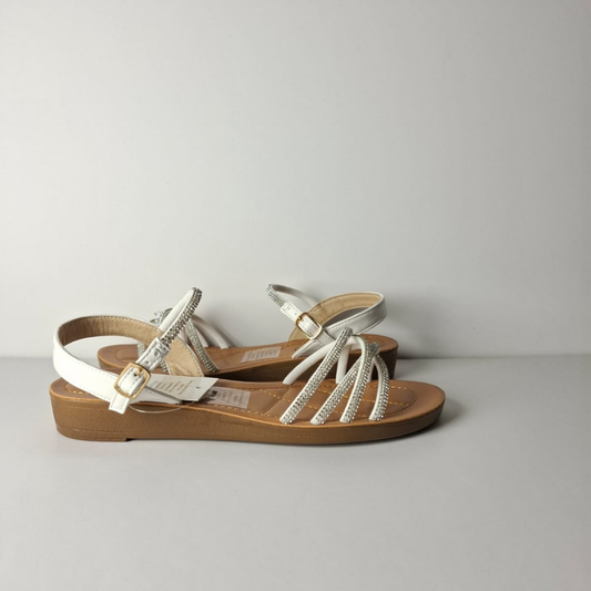 sandalias de mujer con correas brillantes en chile  vime moda chile