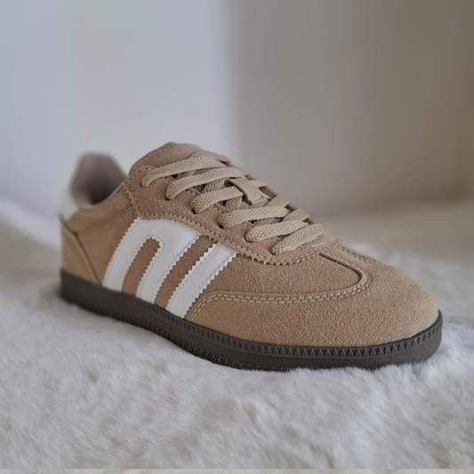 Zapatillas samba beige urbanas para mujer cómodas y modernas